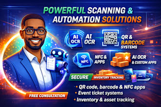 develop branded qr code ocr ai scan code bar code backcode  scanning app