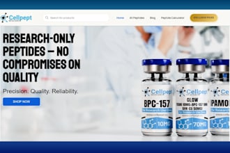 build compliant peptide website research peptide store cbd supplement website