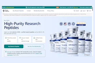 design peptide shopify store peptide website shopify store supplement store
