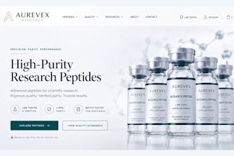 build peptide website, research peptide store and woocommerce website