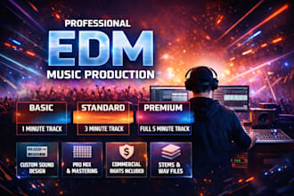 craft a unique edm track with pro mixing and mastering