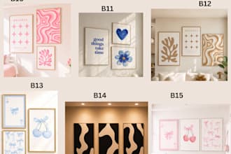 provide high quality sets of printable wall art