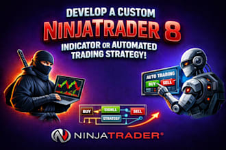 develop a custom ninjatrader 8 indicator or automated trading strategy