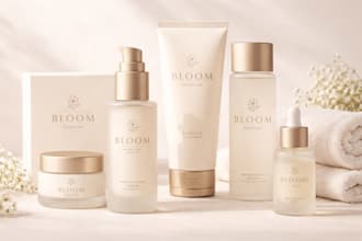create premium feminine skincare beauty logo design