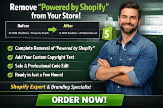 remove powered by shopify and customize your store footer