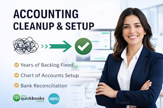 do accounting setup and cleanup bookkeeping in quickbooks and xero