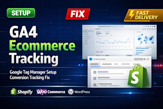 setup ga4 ecommerce tracking for shopify or woocommerce