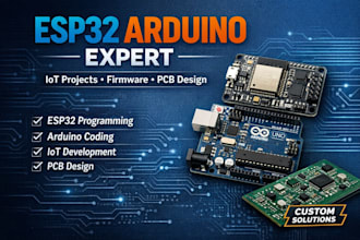 esp32, arduino, iot projects, firmware and pcb design
