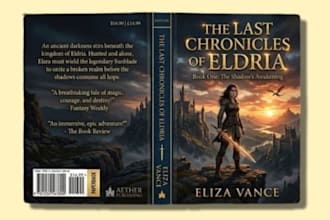 design a print ready amazon KDP cover and fantasy paperback book cover