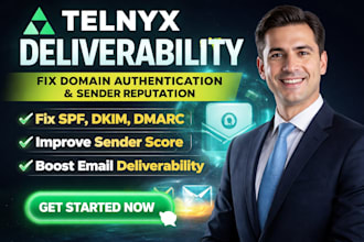 telnyx deliverability fix domain authentication sender reputation