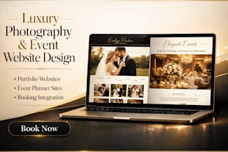 design photography, photo studio, portfolio, event planning website