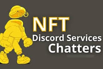 be your telegram and discord chatter, community manager, discord chat and server