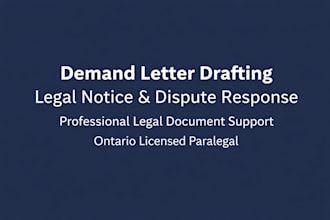 draft a demand letter, legal letter, or dispute response