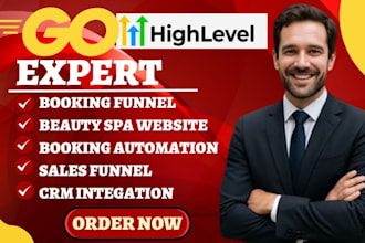 setup gohighlevel booking funnels fresha crm beauty salon spa vagaro integration