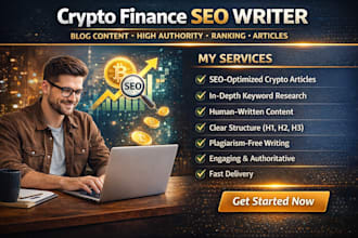 crypto finance SEO writer blog content high authority ranking articles