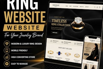 design custom luxury ring and engagement jewelry website