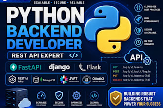 develop custom fast API, rest API, and backend integration