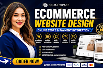 do squarespace ecommerce website design, online store and payment integration