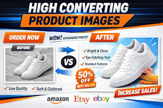 design high converting amazon, etsy and ebay product images