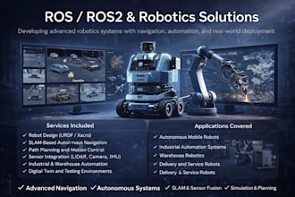 ros,ros2, and custom robotics solutions