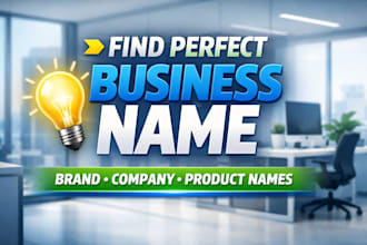 create business names, company names, brand name, product name, and more