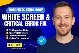 fix your wordpress error 500, white screen and critical error diagnosis
