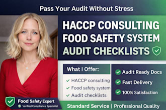 provide haccp consulting and food safety system with audit checklist