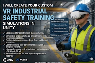create a VR industrial training simulation in unity