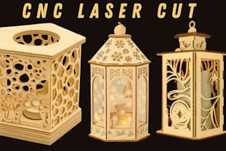 design custom cnc laser cut files dxf svg for boxes wood acrylic and ornaments