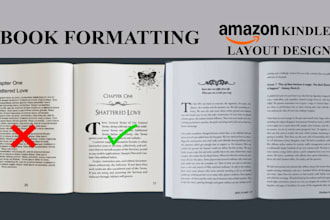 do book and ebook formatting and editing, book layout design ebook writer