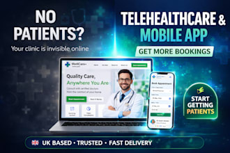 develop hipaa complaint telehealth telemedicine web and mobile healthcare app