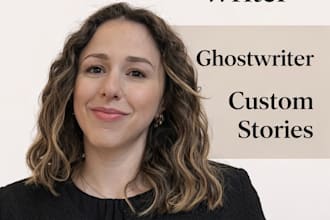write a custom story or ghostwrite your book