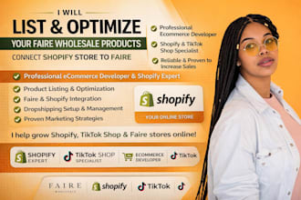 list and optimize your faire wholesale products, connect shopify store to faire