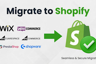 migrate wix woocommerce bigcommerce squqrespace prestashop shopware to shopify