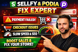 sellfy podia checkout bug payment fail slow load mobile issue seo fix cart drop