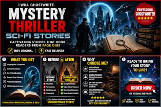 write a gripping mystery crime thriller or adventure story with twists