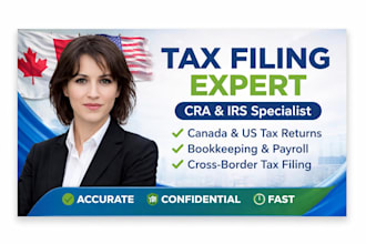 file canada and US tax returns, cra irs tax filing and bookkeeping