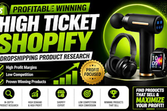 do profitable winning high ticket shopify dropshipping product research