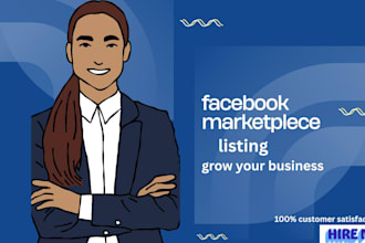 fix and optimize facebook marketplace ads, post product on fb marketplace