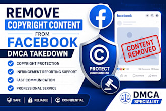 remove infringing and defaming content from facebook under dmca
