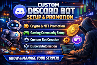 custom discord server bot setup crypto gaming nft promotion discord automation