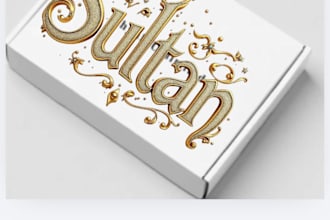 design luxury perfume box packaging with gold typography