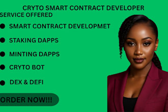 develop smart contract blockchain solution for business and   web3