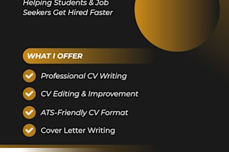 write a professional CV or resume