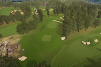 model 3d 18 holes golf course, golf landscape, golf space, terrain
