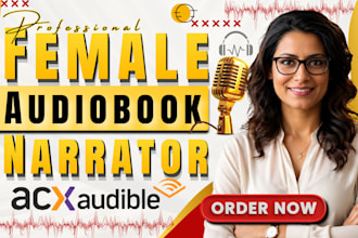 do audiobook narration, american female voiceover, dual voice actor acx audible