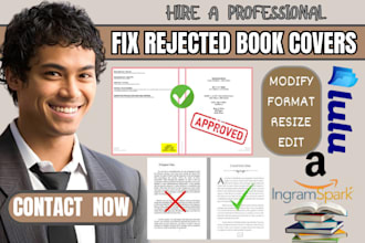 fix KDP book cover errors and resize your book cover for amazon KDP