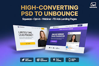 build PSD unbounce squeeze unbounce opt in unbounce webinar unbounce fb ads