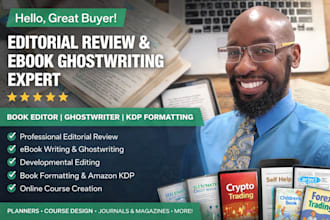 do editorial review for your book, editorial assessment, book and ebook writer