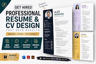 design professional CV resume for job